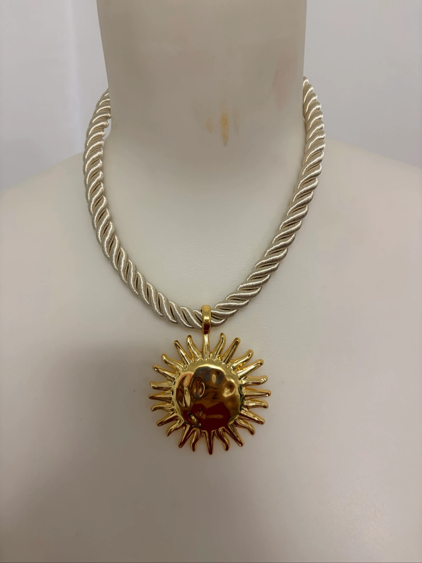 Satin Knot Sun Necklace – photo 2
